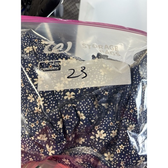 Droimp Blue Floral‎ Print Button Up V Neck Short Sleeve Midi Dres M - Picture 7 of 7